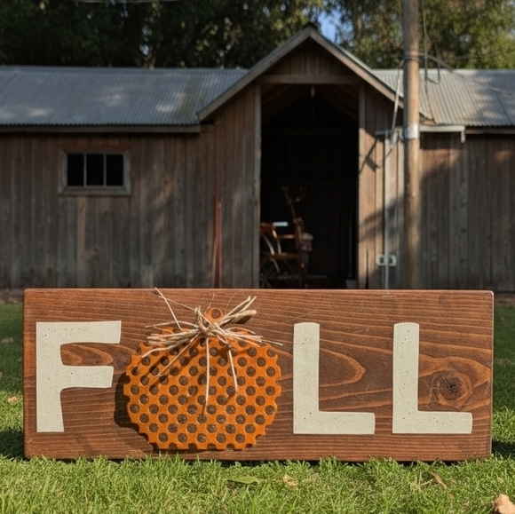 Handmade Other - Rustic Fall Wall Decor Sign 19" x 7"